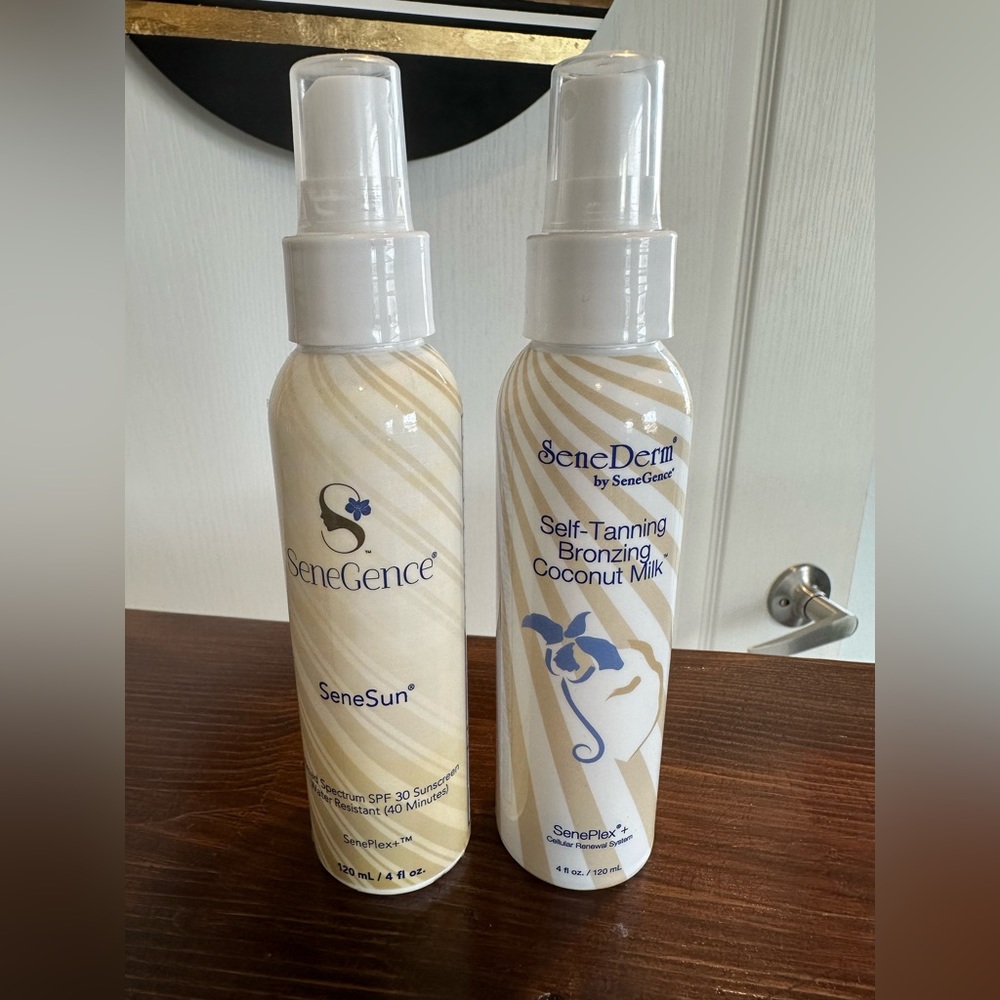SeneGence Self Tanning Bronzing Coconut Milk and SeneSun SPF 30